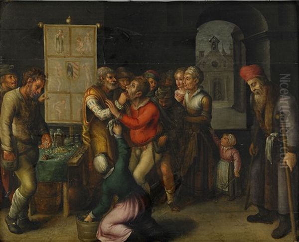 Hos Tandlakaren Oil Painting by Frans Francken III