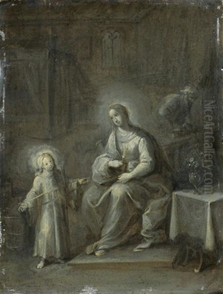 La Famille Du Charpentier Oil Painting by Frans Francken III