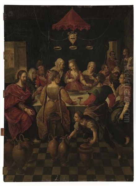 Les Noces De Cana Oil Painting by Ambrosius Francken