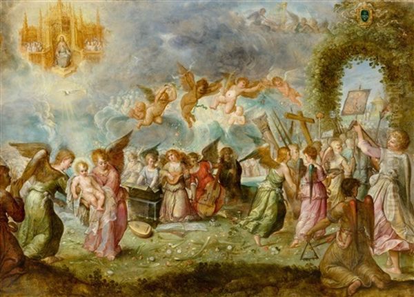 Triumph Des Christuskindes Oil Painting by Ambrosius Francken