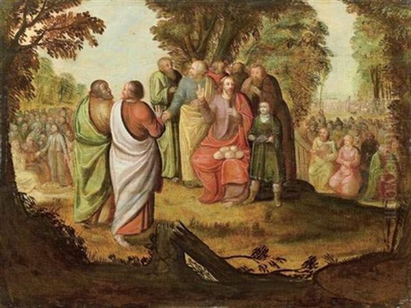 La Multiplication Des Pains Oil Painting by Ambrosius Francken
