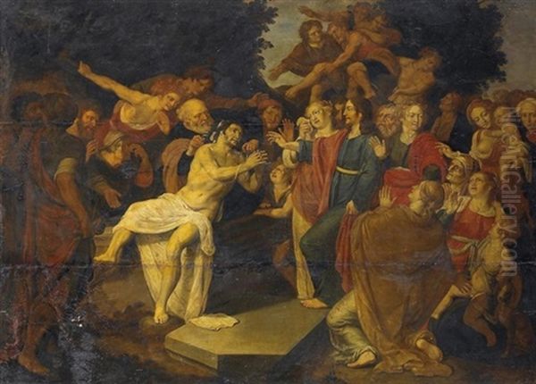Die Auferweckung Des Lazarus Oil Painting by Ambrosius Francken