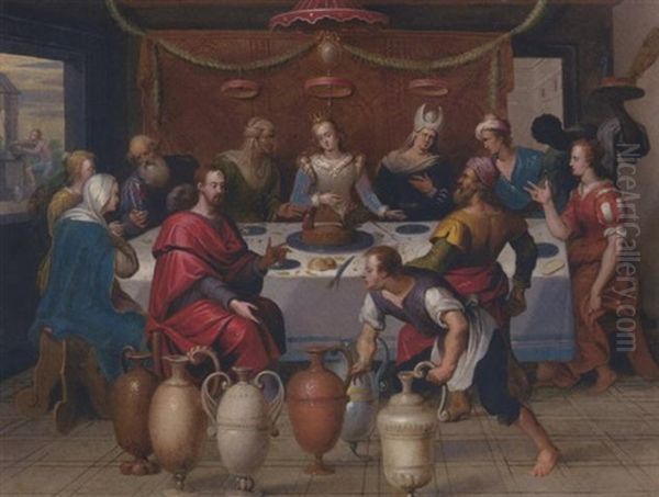 The Marriage At Cana Oil Painting by Ambrosius Francken