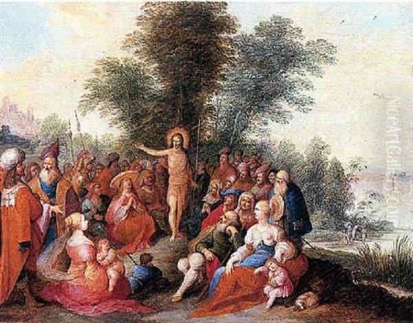 La Predication De Saint Jean-baptiste Oil Painting by Ambrosius Francken