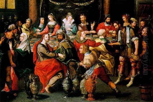 Les Noces De Cana Oil Painting by Ambrosius Francken
