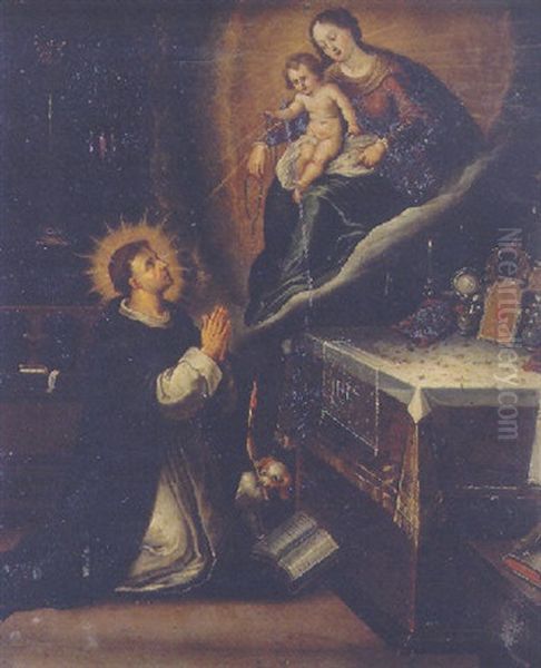 The Vision Of Saint Dominic Oil Painting by Ambrosius Francken