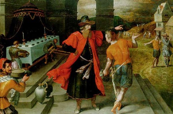 The Parable Of The Rich Man's Feast Oil Painting by Ambrosius Francken