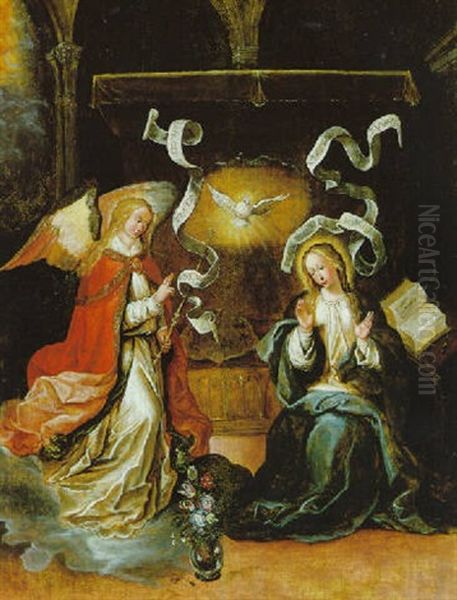 Die Verkundigung An Maria Oil Painting by Ambrosius Francken