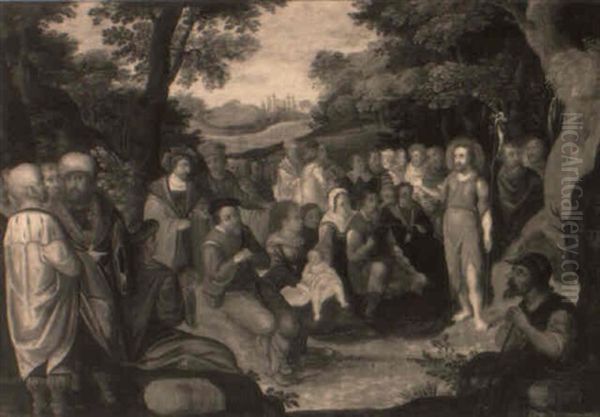 La Predication De Saint Jean Baptiste Oil Painting by Ambrosius Francken