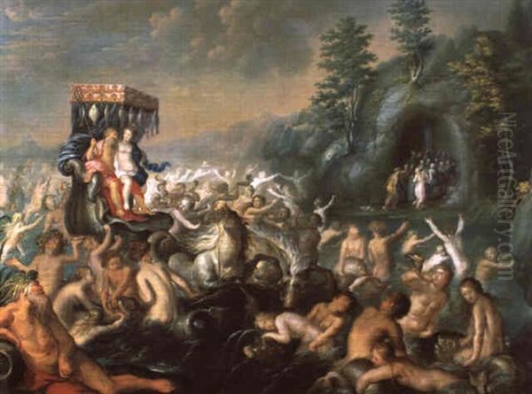 Der Triumph Des Neptun Oil Painting by Ambrosius Francken