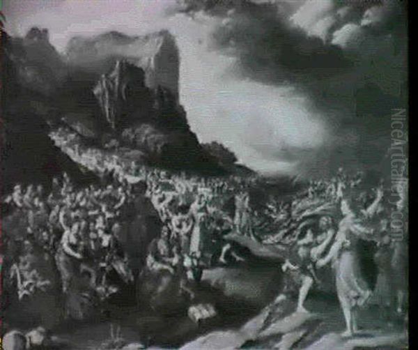 Moise Passant La Mer Rouge Oil Painting by Ambrosius Francken