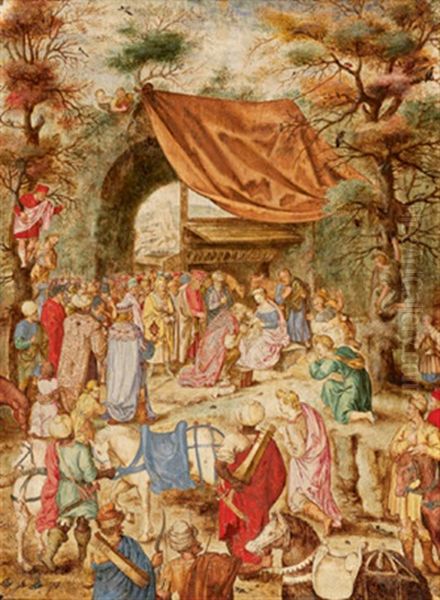 Die Anbetung Der Konige Oil Painting by Frans Francken the Elder