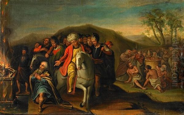 Biblisk Scen Oil Painting by Hieronymus I Francken