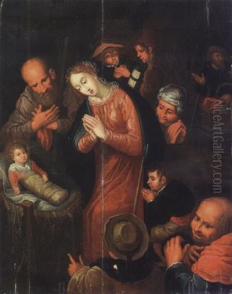 L'adoration Des Bergers Oil Painting by Hieronymus I Francken