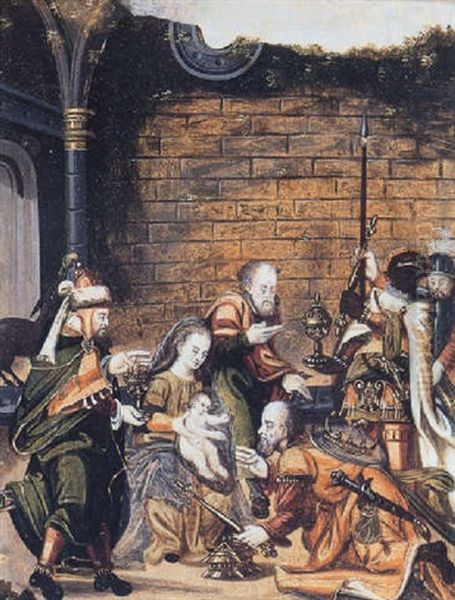 De Aanbidding Der Koningen Oil Painting by Hieronymus I Francken