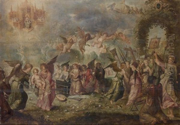 Le Triomphe De L'enfant Jesus Oil Painting by Ambrosius Francken the Younger