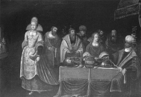 Le Festin D'herode Oil Painting by Hieronymus Francken the Younger