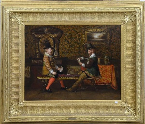 Les Joueurs De Cartes Oil Painting by Hans Francken