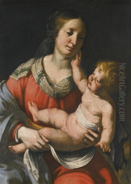 The Virgin And Child Oil Painting by Guy (Guide) Francois