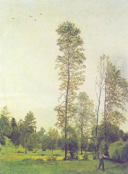 Sommerlandschaft Mit Schnitter Oil Painting by Hans Frank