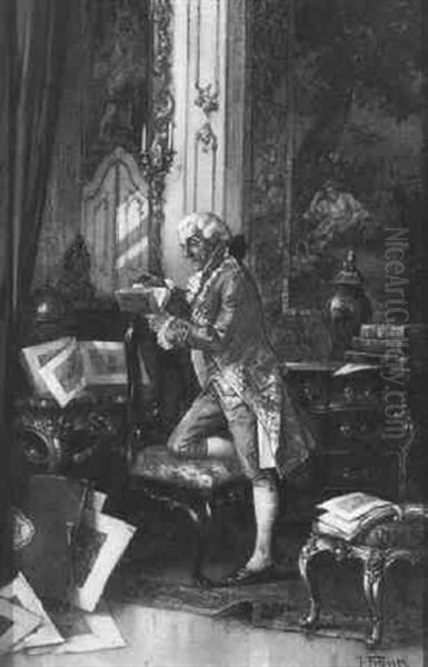 The Connoiseur Oil Painting by Josef Egon Frank