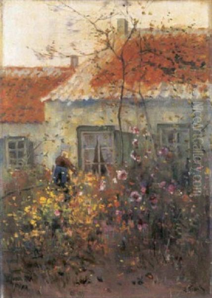 De Bloementuin Oil Painting by Lucien Frank