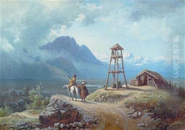 Landschaft Oil Painting by Paul Von Franken