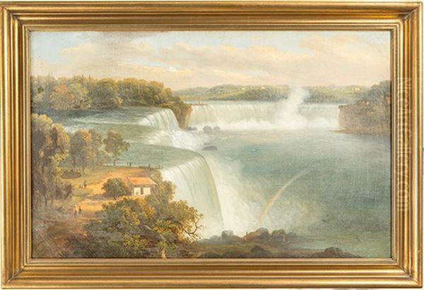 Niagara Falls Oil Painting by Godfrey N. Frankestein