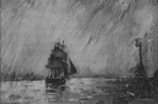 La Rentree Au Port Oil Painting by  Frank-Will