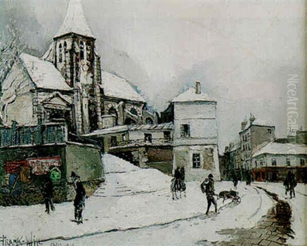 Eglise De Charonne, Paris Oil Painting by  Frank-Will