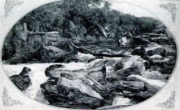 Salmon Trap On The Conway, North Wales Oil Painting by Alexander Fraser the Younger