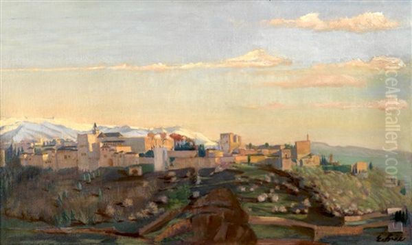 Granada Oil Painting by Emil Frei