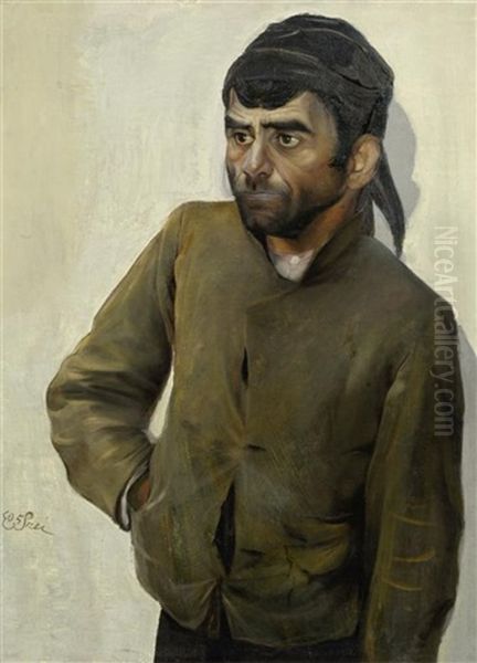 Portrait Eines Spanischen Hirten Oil Painting by Emil Frei