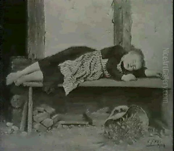 Die Kleine Traumerin Oil Painting by Emil Frei