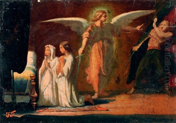 Le Mariage De Tobie Oil Painting by Jean Baptiste Frenet