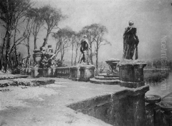 Parc De St. Cloud Oil Painting by Paul Leon Frequenez