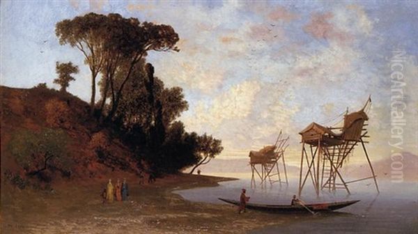 Am Ufer Des Nil Oil Painting by Charles Edouard Frere