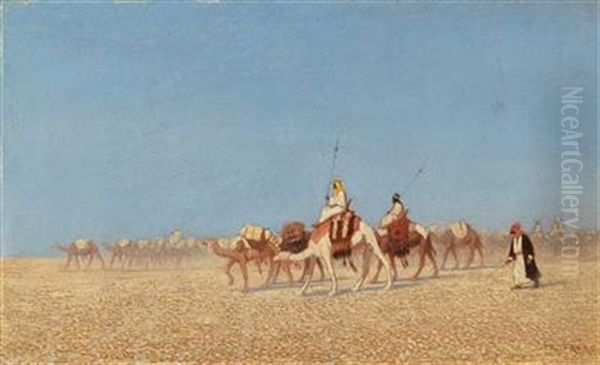 The Caravan Oil Painting by Charles Theodore Frere