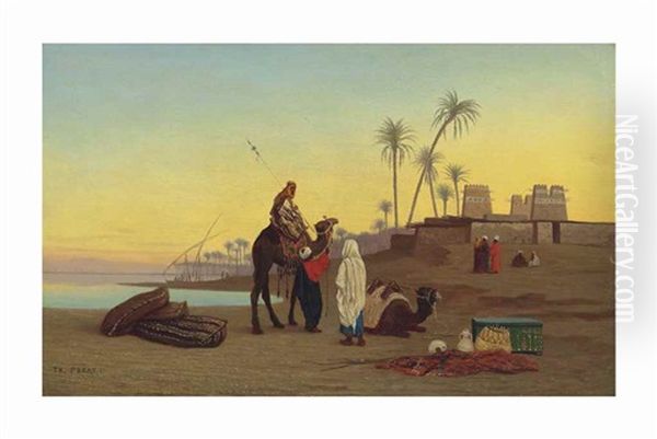 Baleane, Haute Egypte Oil Painting by Charles Theodore Frere