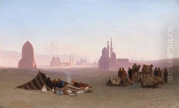 Vue Du Caire Oil Painting by Charles Theodore Frere