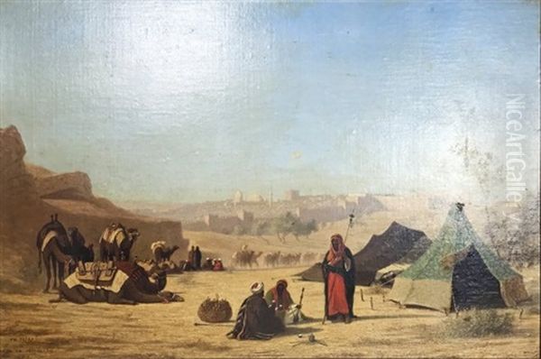 View Of Jerusalem Oil Painting by Charles Theodore Frere