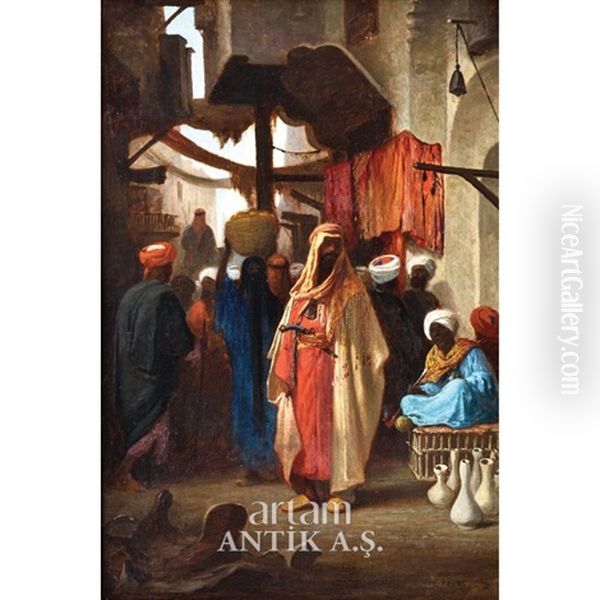 Pazaryeri Oil Painting by Charles Theodore Frere