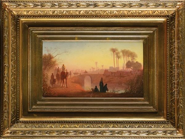 Le Soir, Haute-egypte Oil Painting by Charles Theodore Frere