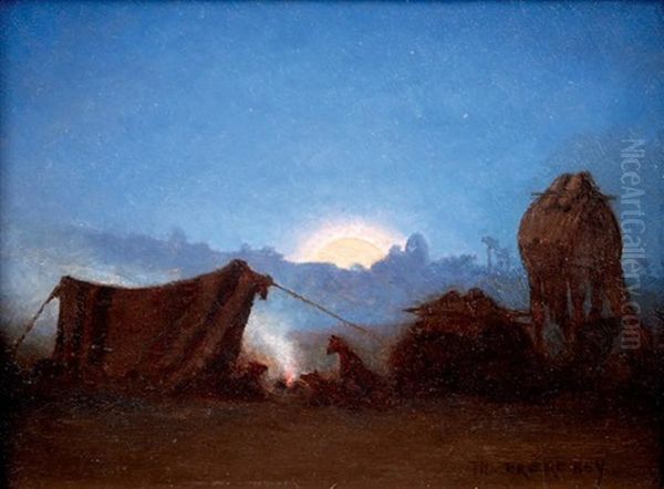 Le Bivouac Oil Painting by Charles Theodore Frere