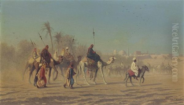 Jerusalem, Effet Du Matin Oil Painting by Charles Theodore Frere