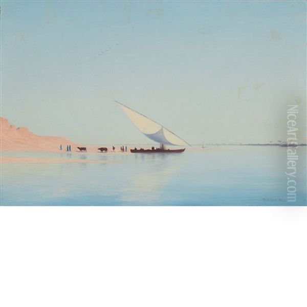 Vu Du Nil Oil Painting by Charles Theodore Frere