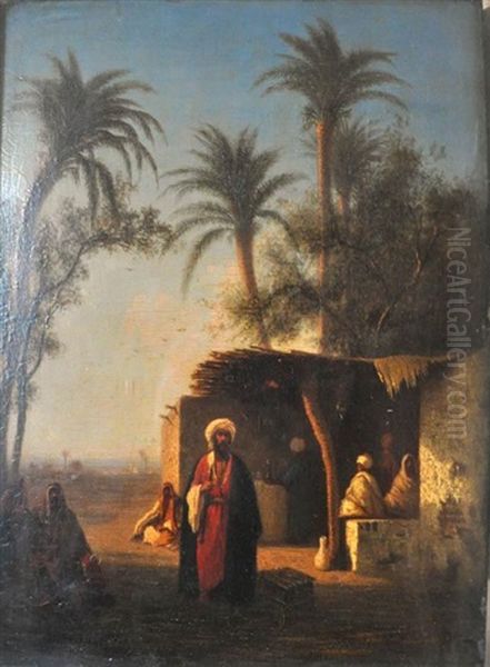 Village D'algerie Oil Painting by Charles Theodore Frere