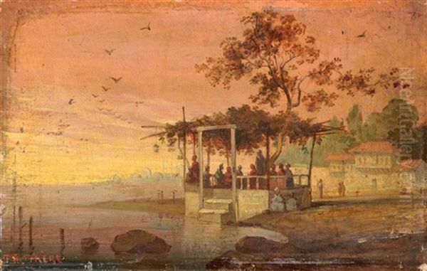 Coucher De Soleil En Orient Oil Painting by Charles Theodore Frere