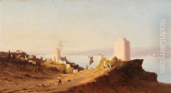 Istanbul Oil Painting by Charles Theodore Frere
