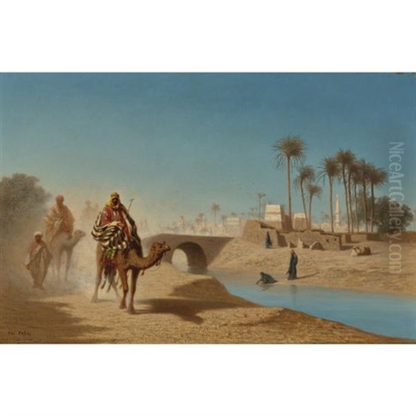 Le Depart Oil Painting by Charles Theodore Frere